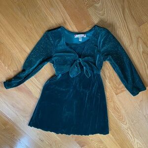 Speechless Green Glitter Kids Dress